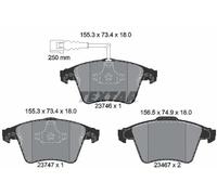 Set di pastiglie freno TEXTAR 2374601, fronte