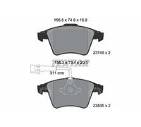 Set di pastiglie freno TEXTAR 2374901, anteriore