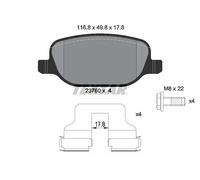 2376002 Kit pastiglie freno posteriore adatto a Delta-A159 (MARCA-TEXTAR)..