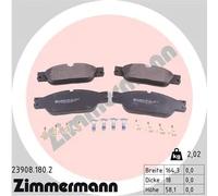Pastiglie freno 23908.180.2 ZIMMERMANN per JAGUAR S-TYPE II XJ