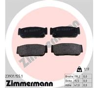 Pastiglie freno 23931.155.1 ZIMMERMANN per SSANGYONG KIA