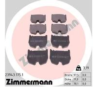 Pastiglie freno 23943.175.1 ZIMMERMANN per MERCEDES-BENZ SL CLASSE S Coupé CLS