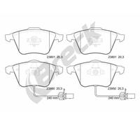 Pastiglie freno 23950 00 552 10 BRECK per AUDI SEAT