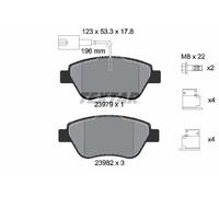 Pastiglie freno 2397903 TEXTAR per FIAT CITROËN PEUGEOT