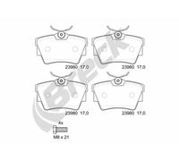 Set di pastiglie freno BRECK 23980 00 703 00, posteriore