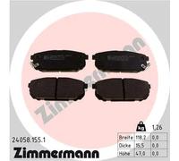 Pastiglie freno 24058.155.1 ZIMMERMANN per KIA SORENTO I SORENTO II