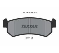 KIT PASTIGLIE FRENO POST TEXTAR CHEVROLET NUBIRA 2.0 D 89KW 05>11 2407101