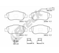 BRECK 24072 00 702 10 Kit pastiglie freni
