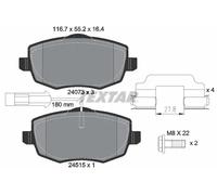 TEXTAR 2407304 Pastiglie freno anteriori per LANCIA YPSILON 1.2-1.4 10.03-12.11-