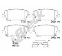 Pastiglie freno 24087 00 701 10 BRECK per HONDA CIVIC VIII Hatchback