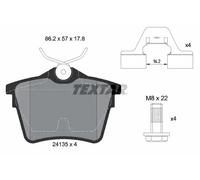 Textar Set di pastiglie freno 24135 17,8 1 4 posteriore