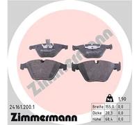 Pastiglie freno 24161.200.1 ZIMMERMANN per BMW 3 3 Coupé Z4 Roadster 3 Touring