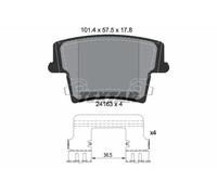 Set di pastiglie freno TEXTAR 2416303, posteriore