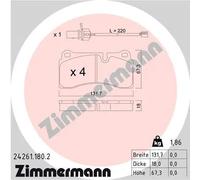 ZIMMERMANN 24261.180.2 Kit pastiglie freni