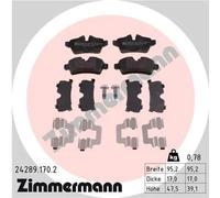 ZIMMERMANN 24289.170.2 Kit pastiglie freni