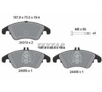 Set di pastiglie freno TEXTAR 2431001, anteriore