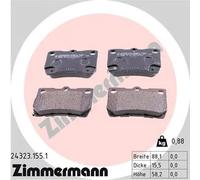 ZIMMERMANN 24323.155.1 Kit pastiglie freni