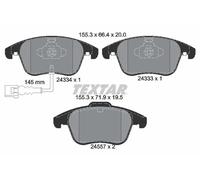 Set di pastiglie freno TEXTAR 2433401, anteriore