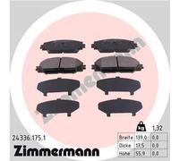 Pastiglie freno 24336.175.1 ZIMMERMANN per TOYOTA SUBARU