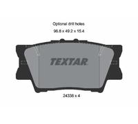 Set di pastiglie freno TEXTAR 2433801, posteriore
