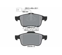 2434001 Kit pastiglie freno ant. adatto a Alfa Romeo Giulietta (MARCA-TEXTAR)..