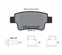 Pastiglie freno 2434901 TEXTAR per FIAT ABARTH