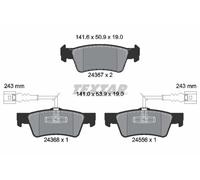 TEXTAR Kit pastiglie freni Posteriore con segnalatore usura integrato 2436701