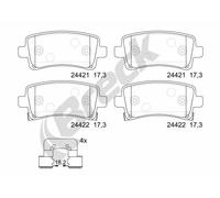 Pastiglie freno 24421 00 704 10 BRECK per OPEL SAAB CHEVROLET