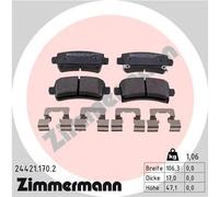 Pastiglie freno 24421.170.2 ZIMMERMANN per OPEL SAAB
