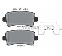 TEXTAR Kit pastiglie freni