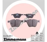 Pastiglie freno 24436.200.1 ZIMMERMANN per BMW X5 X6 5 Gran Turismo 7