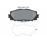 Textar 2445101 Kit Pastiglie per Freno a Disco