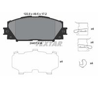 Pastiglie freno 2445103 TEXTAR per DAIHATSU TOYOTA