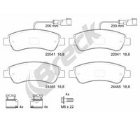 Set di pastiglie freno, freno a disco BRECK 24465 00 703 10