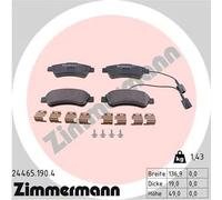 Pastiglie freno 24465.190.4 ZIMMERMANN per FIAT PEUGEOT CITROËN