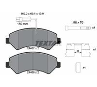 Set di pastiglie freno TEXTAR 2446703, anteriore