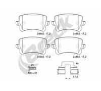 Set di pastiglie freno BRECK 24483 00 704 10, posteriore
