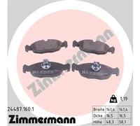 ZIMMERMANN 24487.160.1 Kit pastiglie freni