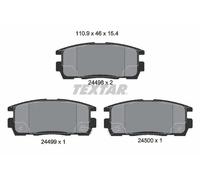 TEXTAR Kit pastiglie freni Posteriore con segnalatore acustico usura 2449801