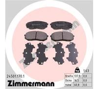 Pastiglie freno 24501.170.1 ZIMMERMANN per KIA SPORTAGE II SPORTAGE III OPTIMA