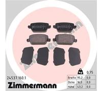 Pastiglie freno 24537.160.1 ZIMMERMANN per FORD VOLVO LAND ROVER