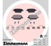 ZIMMERMANN 24537.160.3 Kit pastiglie freni