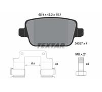 KIT PASTIGLIE FRENO POST TEXTAR VOLVO S80 II D3 D4 120KW 10>16 2453702