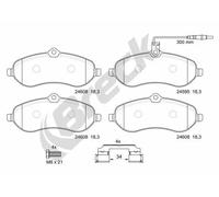 Pastiglie freno 24595 00 701 00 BRECK per FIAT PEUGEOT CITROËN TOYOTA