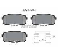 Set di pastiglie freno TEXTAR 2459901, posteriore