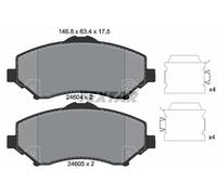 Textar Pastiglie freno anteriore 2460402 per Dodge Journey, Jeep Cherokee, Wrangler III, VW Routan