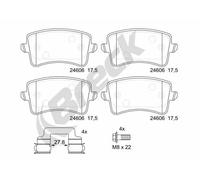 Set di pastiglie freno BRECK 24606 00 554 00, posteriore