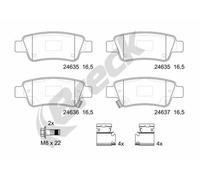 Pastiglie freno 24635 00 704 00 BRECK per HONDA CR-V III CR-V IV