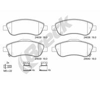 Pastiglie freno 24638 00 701 00 BRECK per HONDA CR-V III CR-V IV