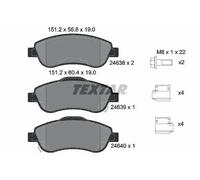 Set di pastiglie freno TEXTAR 2463801, anteriore